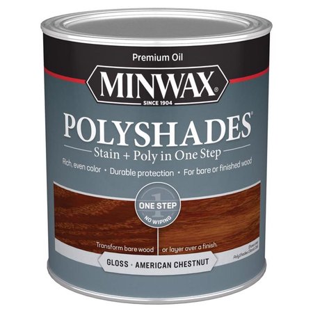 Minwax PolyShades Semi-Transparent Gloss American Chestnut Oil-Based Polyurethane Stain and Polyuret 61475444